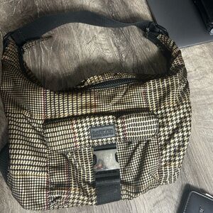 Houndstooth Men's Bag - Black and Brown